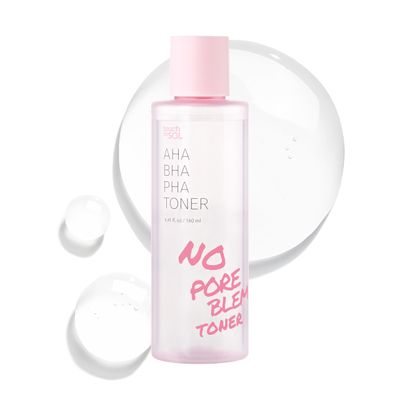 TOUCH IN SOL No Poreblem AHA BHA PHA Toner - Glycolic &amp; Salicylic Acid Liquid Exfoliator - Makeup Prep &amp; Pore Cleanser - Exfoliate, Soothe &amp; Refresh Skin for Brighter Complexion