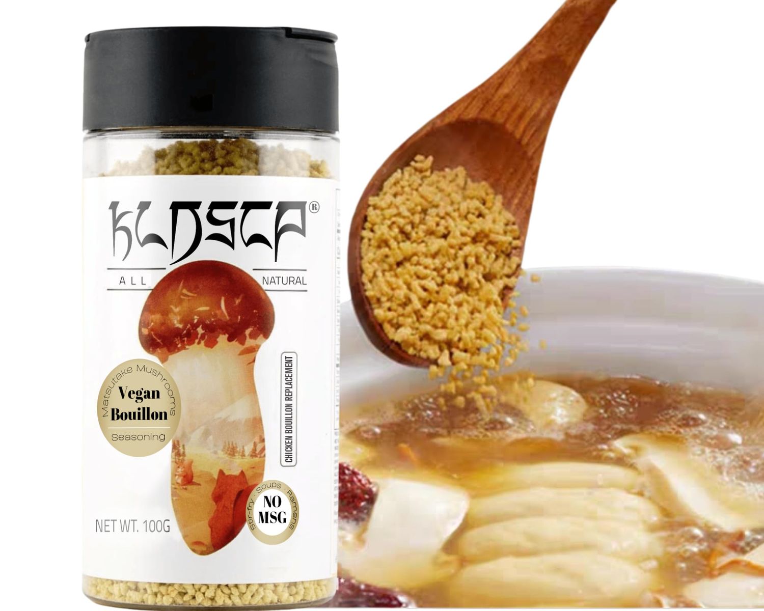 KLDSCP Umami Powder, Made from Matsutake Mushrooms, Add Instant Flavor and Depth to All Your Favorite Dishes Vegan No Chick Bouillon 1 Pack - 3.5 Ounce Pouch