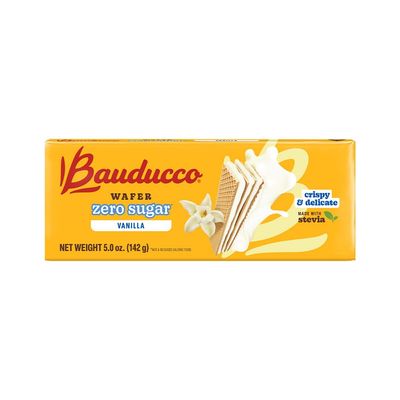 Bauducco Vanilla Wafer Cookies - Sugar Free Delicious &amp; Crispy Wafers- 0g of added sugar - 3 Creamy Layers - Great for Snacks &amp; Dessert - No Artificial Flavors, 5oz Pack of 1