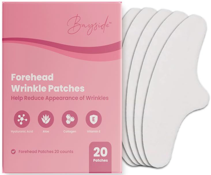 Forehead Wrinkle Patches Anti-Wrinkle Facial Patches for Fine Lines Overnight Wrinkle Filler &amp; Deep Line Treatment Disposable Face Tape for a Youthful, Firmer, and Smoother Appearance 20 Count