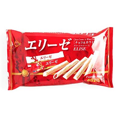 Bourbon Elise White and Chocolate Cream Wafer Cookies 5.75 oz each 1 Item Per Order, not per case