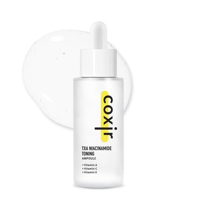 coxir TXA NIACINAMIDE TONING AMPOULE I Tranexamic Acid, Vitamin C I Even Skin Tone, Hydrating, Smoothing, Calming, Moisturizing, Korean Skin Care50ml1.69 fl.oz