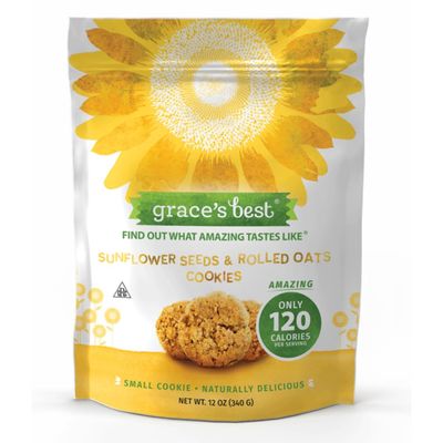 Grace&#39;s Best Sunflower Seeds &amp; Rolled Oats Cookies, 12 oz, 120 Calories per Serving 1 Bag