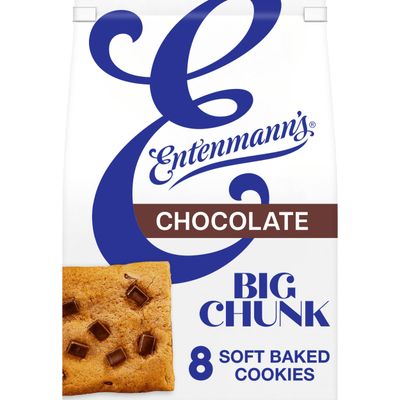 Entenmann&#39;s Big Chunk Chocolate Baked Cookies, 8 individual packs, 1.08 oz each, Cookie Bars, 8.6 oz Bag