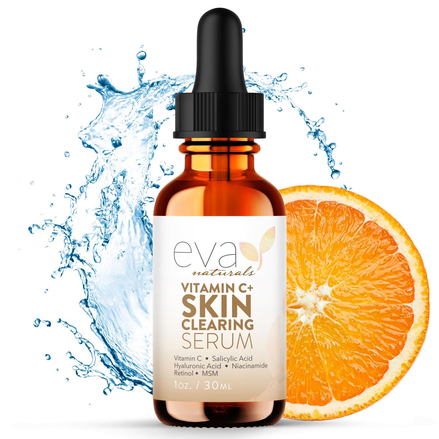 Vitamin C Serum for Face - Skin Clearing Serum with Salicylic Acid Retinol, Niacinamide and Hyaluronic Acid - Skin Brightening Acne Serum - Anti Aging Dark Spot Treatment1 oz