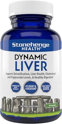 Stonehenge Health Dynamic Liver Supplement, Supports Detoxification, Liver Health, Cholesterol and Triglyceride Levels, &amp; Healthy Digestion, 60 Capsules