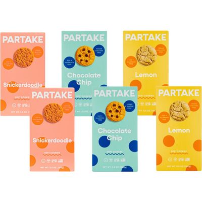 Gluten Free Soft Baked Vegan Cookies 6 Box Variety Pack by Partake Vegan Cookies Nut Free, Egg Free, Wheat Free Allergy Friendly Contents May Vary.