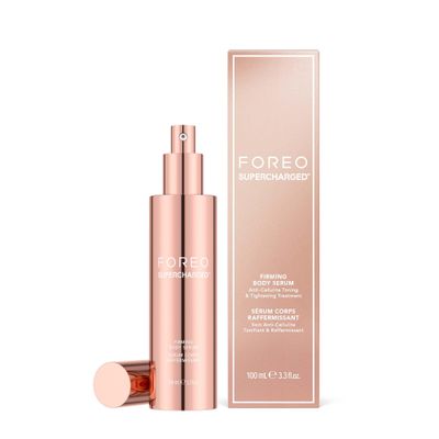FOREO SUPERCHARGED Firming Body Serum, 3.4 fl oz - Conductive &amp; Toning - Anti Cellulite - Antioxidant Skin Care - Anti Aging Hyaluron Serum - Body Lotion For All Skin Types