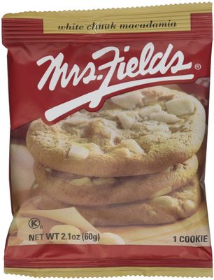 Mrs. Fields Jumbo Individually Wrapped White Chunk Macadamia Cookies pack of 12