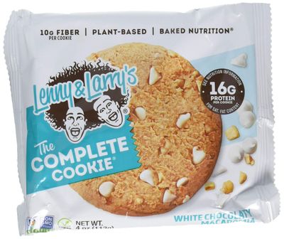 Lenny and Larry&#39;s The Complete Cookie, Soft Baked White Chocolate Macadamia, 2 Ounce Pack of 12