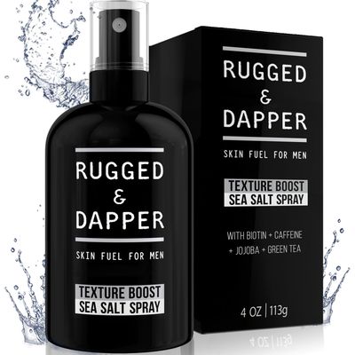 RUGGED &amp; DAPPER Texture Boost Sea Salt Spray for Men - 4 oz, Hair Styling Agent, Adds Body and Fullness to Hair, Enhances Natural Texture, Locks in Moisture, Ocean Fresh Scent