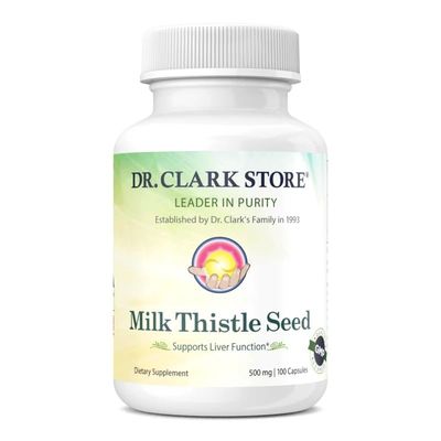 Dr Clark Store Milk Thistle Seed Supplement - 500mg, 100 Capsules, Liver Health &amp; Detox Support