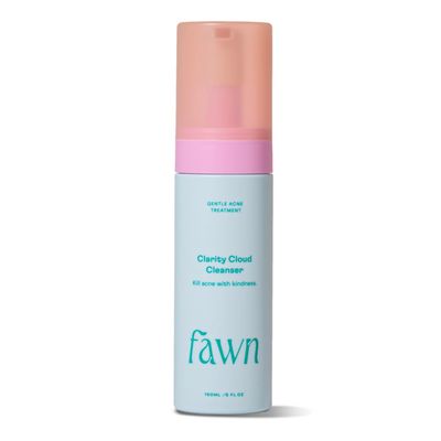 Fawn Clarity Cloud Cleanser, Facial Cleanser with Glycolic Acid and Tea Tree Oil for Teen and Young Skin, Derm-formulated and Vegan, 5 Fl Oz