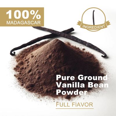 TALCUFON Madagascar Ground Vanilla Bean Powder, 100 Ground Vanilla Beans, No Fillers and Additives, Gluten Free, Non-GMO Great for Coffee, Baking, Shakes 2.5 Oz