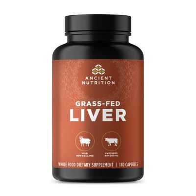 Ancient Nutrition Organ Supplements, Grass-Fed and Wild Organ Complex Capsules, Beef &amp; Lamb Liver, Supports Healthy Blood, Gut, and Liver, 180 Ct