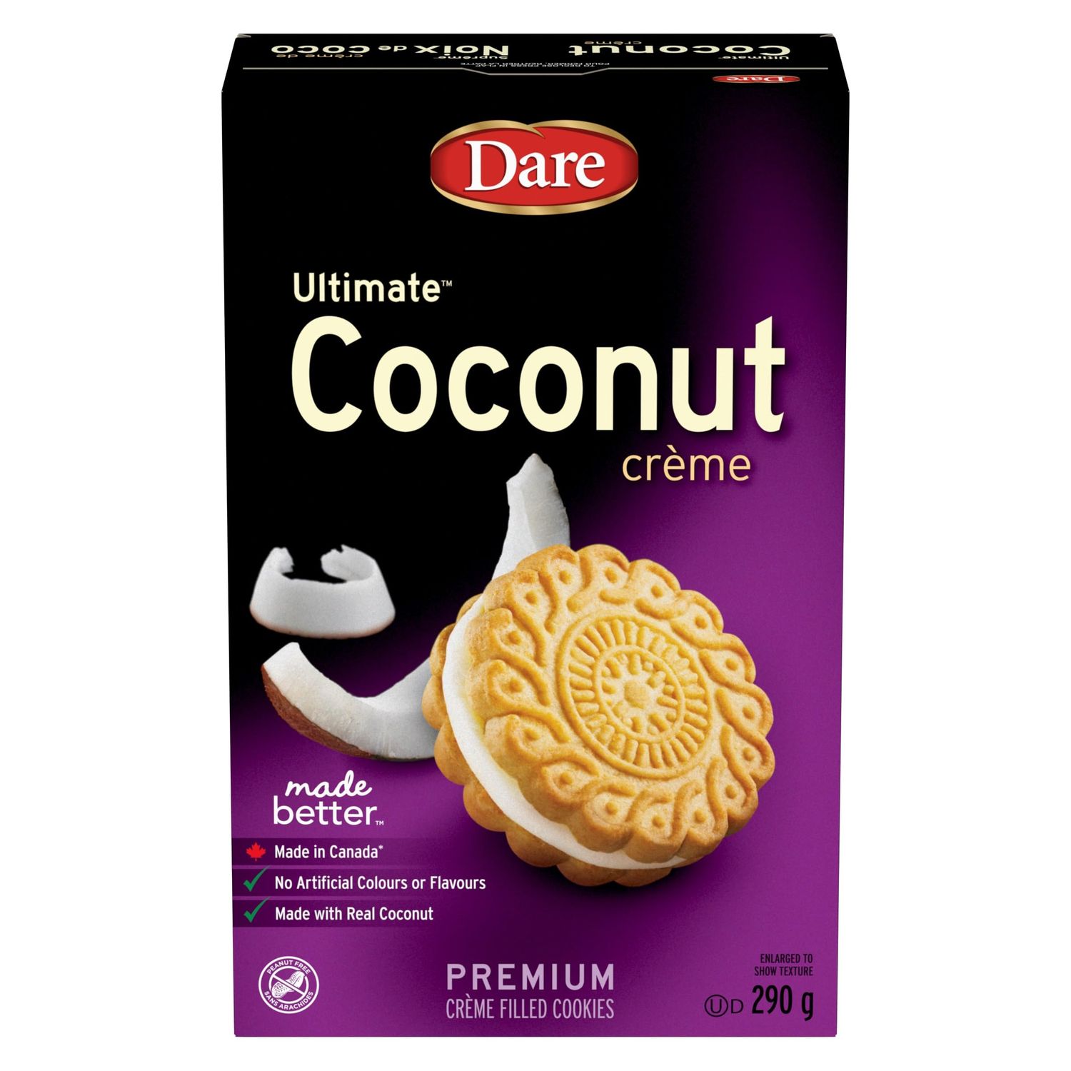 Dare Ultimate Coconut Creme Cookies, 290g10.2 oz