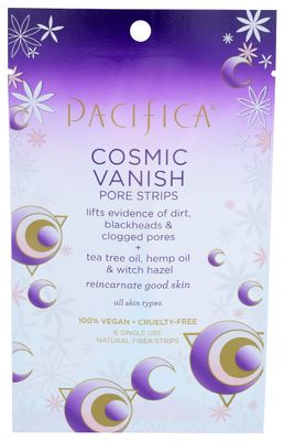 Pacifica - Blackhead Remover Pore Strips - Cosmic Vanish - for Nose, Chin &amp; Forehead - Deep Cleansing Nose Strips wInstant Pore Unclogging - Oil-Free, Non-Comedogenic Use Vegan Dermatologist Tested