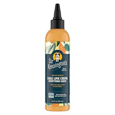 Sir Kensington&#39;s Chile Lime Crema Everything Sauce Pack of 6 Bottle for Foodservice Keto Diet &amp; Paleo Diet Certified Dairy Free Gluten Free Non- GMO Project Verified Shelf-Stable 8.3 oz