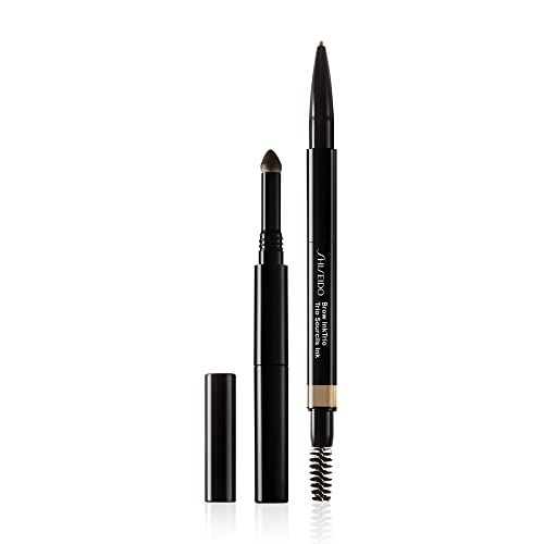 Shiseido BrowInk Trio, Ebony 04 - Powder &amp; Brush to Balance, 3-in-1 Pencil, Fill &amp; Define Brows - Sweat, Smudge &amp; Water Resistant