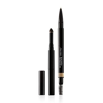 Shiseido BrowInk Trio, Ebony 04 - Powder &amp; Brush to Balance, 3-in-1 Pencil, Fill &amp; Define Brows - Sweat, Smudge &amp; Water Resistant