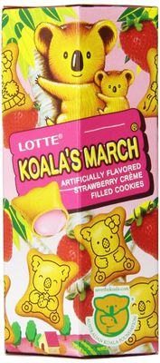 Lotte Koala&#39;s March Cookie with Strawberry Cream, 1.45 Oz, Pack of 12