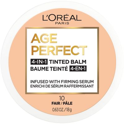 L&#39;Oreal Paris Age Perfect 4-in-1 Tinted Face Balm Foundation with Firming Serum, Fair 10, 0.61 Ounce