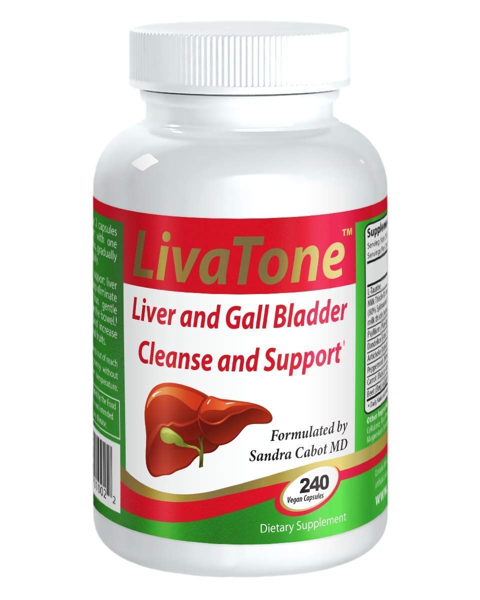 Livatone Liver and Gallbladder Cleanse - Dr. Formulated Liver Cleanse and Detox Pills, Milk Thistle &amp; Antioxidants 240 Capsules