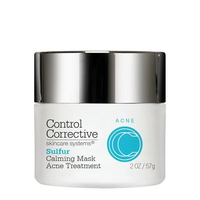 CONTROL CORRECTIVE Sulfur Calming Mask, 2 Oz - Soothes And Calms Inflamed Acne &amp; Reduces Oily Skin, Absorbs Oil, Reduce Enlarged Pores, Cooling Relief