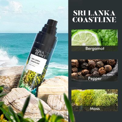 AQUA BLANCE Body Spray for Men, Mens Body Refreshing Spray, Long Lasting, Pack of 3, Each 3.4 Fl Oz, Total 10.2 Fl Oz, Notes of Bergamot, Patchouli, Cedar, Leather