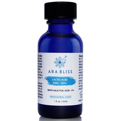 Lactic Acid 50 Chemical Peel enhanced with 5 Salicylic Acid AHA and BHA - For Acne, Melasma, Large pores, dull skin, Blackheads, Whiteheads, Fine lines and wrinkles, Anti-Aging, keratosis pilaris -...
