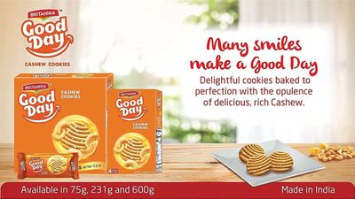 Britannia Good Day Cashew Cookies Family Pack 21.2oz 600g - Breakfast &amp; Tea Time Snacks - Delicious Grocery Cookies Pack of 1