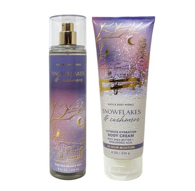 Bath &amp; Body Works Fragrance Gift Sets Snowflakes Cashmere Mist - Cream