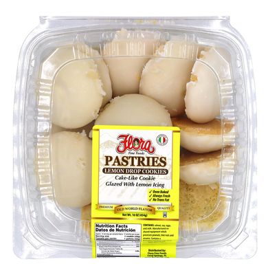 Flora Foods Lemon Drop Cookies - Cake-like Cookies Glazed with Lemon Icing 1