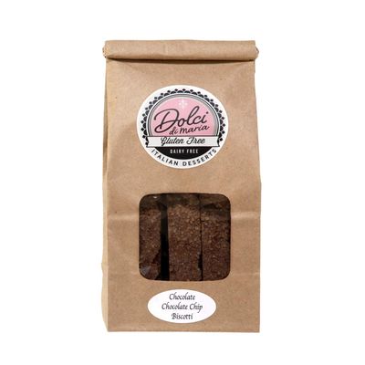 Dolci di Maria Gluten Free Chocolate Chocolate Chip Biscotti 6-7 cookies in a 6.0 ounce pack