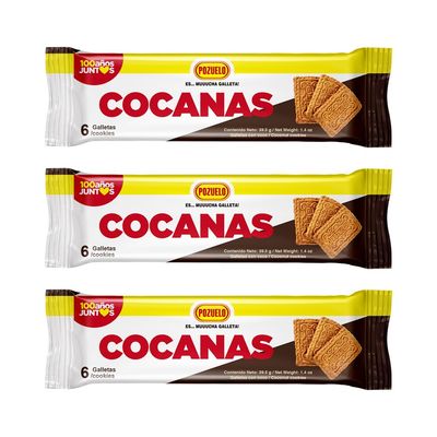 Pozuelo Cocanas Cookies Coconut Cookies Fresh &amp; Crunchy Great Dessert 5.89 Oz Pack of 3