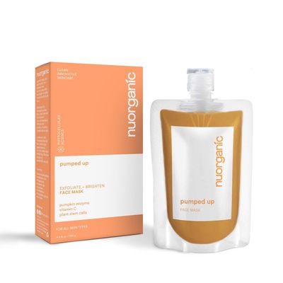 nuorganic Pumped Up Pumpkin Enzyme Mask - 120g Exfoliate and Revitalize with Retinol, Vitamin C, Plant Stem Cells Vegan, Cruelty-Free Skincare