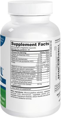 MOOD STABILIZER-XL 2-Month Supply Mood Support Blend Supplement 13 Natural Ingredients 5-HTP Ashwagandha GABA St. John's Wort Extract Healthy Mood Supplements &amp; Vitamins 120 Capsules