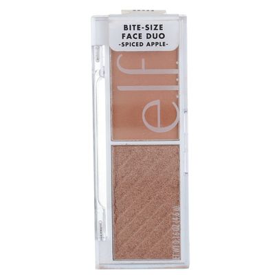 e.l.f. Cosmetics Bite-Size Face Duo, Highlighter, Bronzer &amp; Blush Palette, Highly Pigmented, Spiced Apple, 0.049 Oz 1.4g, 0.049 ounces
