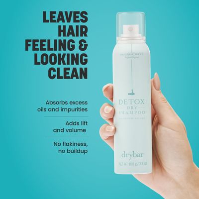 Drybar Detox Dry Shampoo Original Scent - Full Size Absorbs Excess Oil, Leaves Hair Looking and Feeling Clean &amp; Refreshed with Extra Volume, All Hair Types