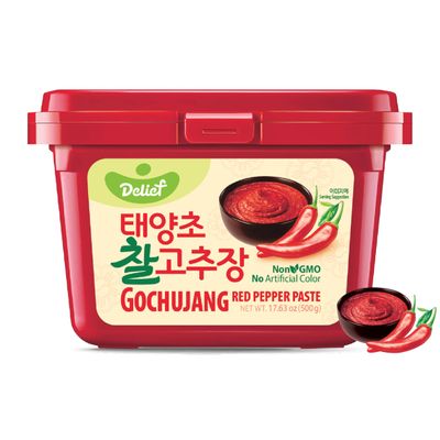 DELIEF Gochujang Korean Red Chili Pepper Paste 1.1 lbs 500 g - Sweet and Savory Sauce, Traditional Fermented Condiment, Non-GMO, No Artificial Color, Made in Korea