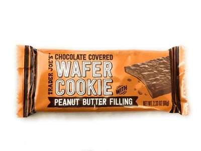 Trader Joes Chocolate Covered Wafer Cookies with Peanut Butter Filling 4pack
