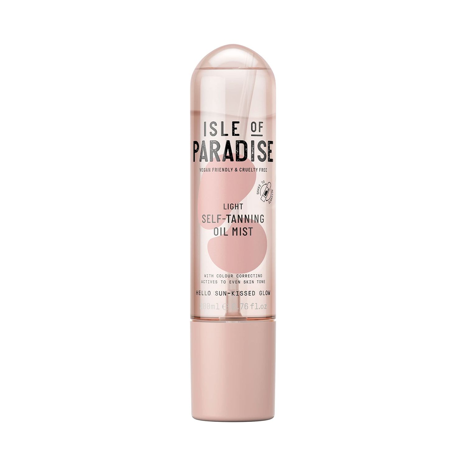 Isle of Paradise Self Tanning Oil Mist, Light Sun-Kissed Glow - Color Correcting Self Tan Spray, Vegan, Cruelty Free, 6.76 Fl Oz