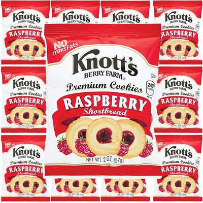 Knotts Berry Farm Raspberry Cookies 2 oz - Bulk - Pack of 12 Packaged and Distributed by Casi Home