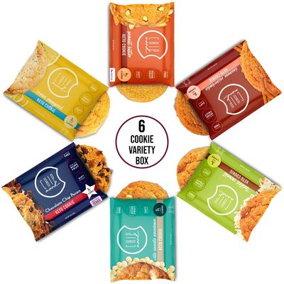 ChipMonk Keto Cookies - Variety Pack 6 Pack Low Carb Keto Snacks - Gluten-Free, High Fat, Low Sugar, Ketogenic Sweet Snack Foods, Healthy Macro Nutrition Treats