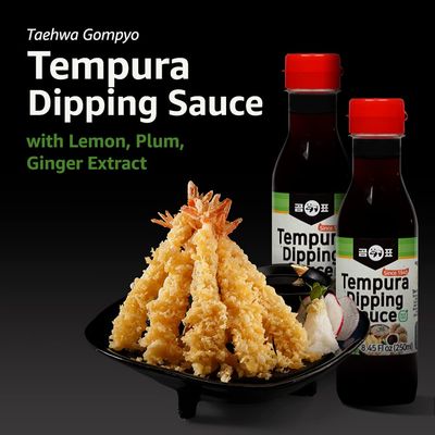 Taehwa GOMPYO Tempura Dipping Sauce Tsuyu Sauce, Soy Dipping Sauce, Korean Dipping Sauce, NON-GMO, Lemon Plum Ginger Extract 8.45 Fl Oz