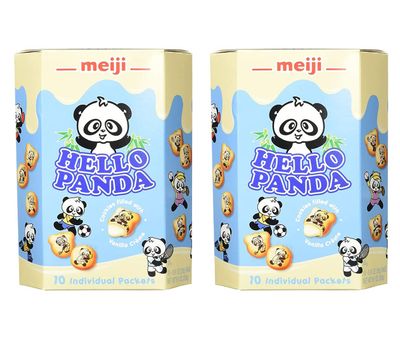 Meiji Hello Panda Family Pack Cookie, Vanilla, 2 Pack, Total of 18.2oz