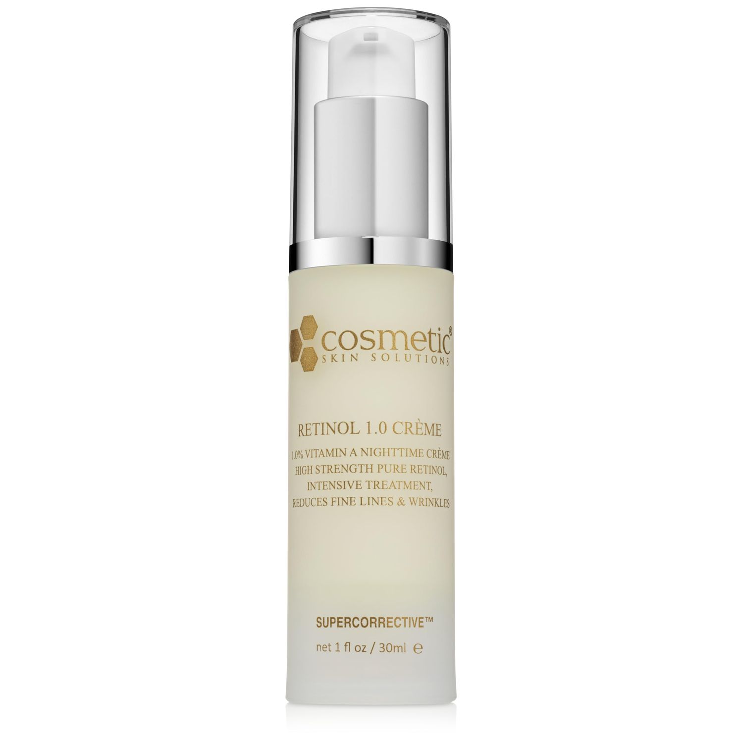 Cosmetic Skin Solutions Retinol 1.0 Creme - 1.0 Vitamin A nighttime creme, high strength - 1 oz 30 ml e
