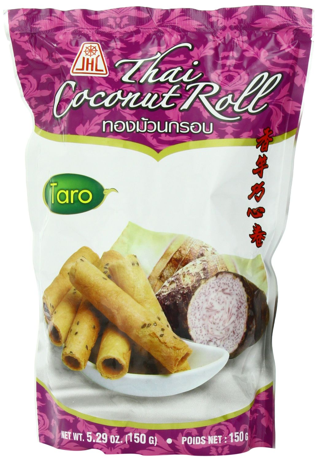 JHC Thai Coconut Roll, Taro, 5.29 Ounce