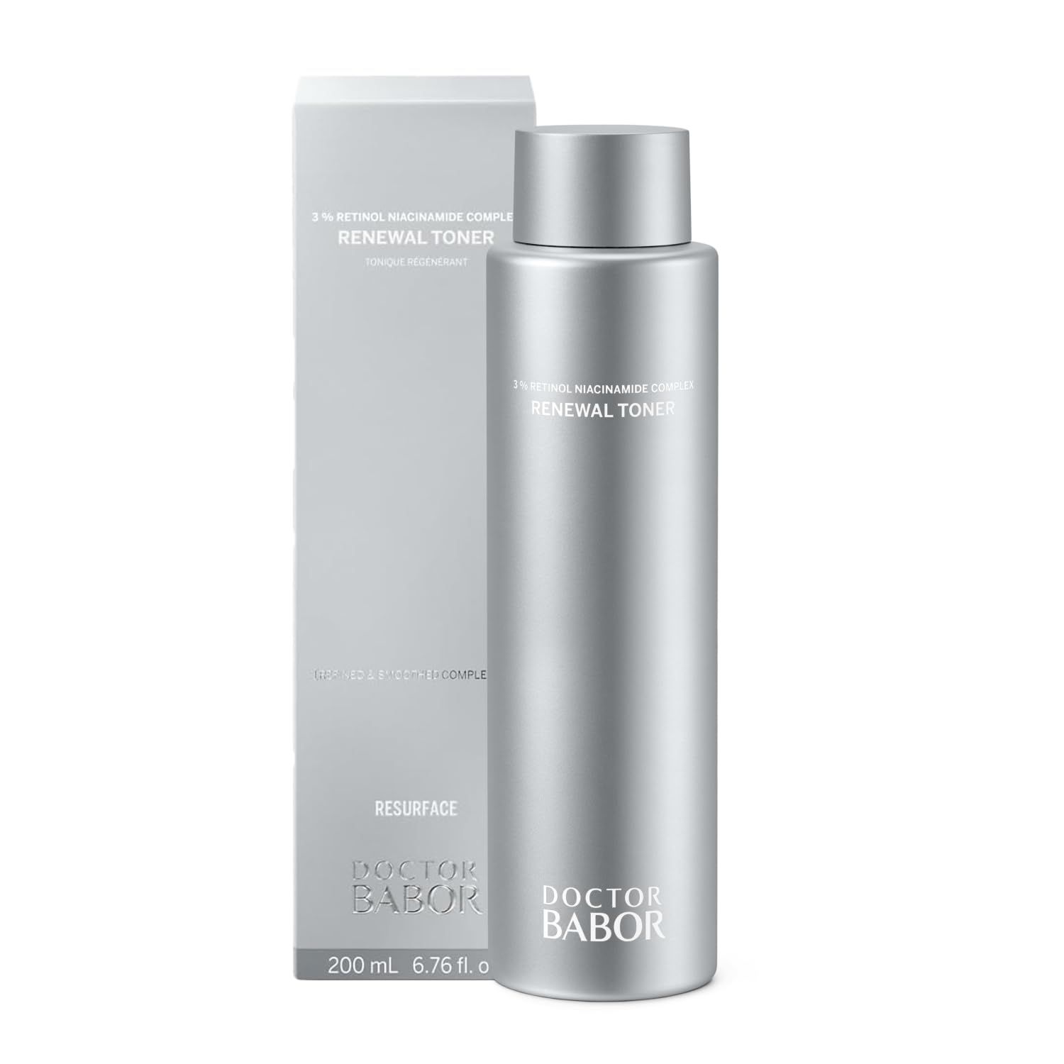 Doctor BABOR Renewal Toner, Smoothing &amp; Refining Toner, Rejuvenated Complexion with Retinol &amp; Niacinamides, Even Skin Tone &amp; Texture, 6.76 oz