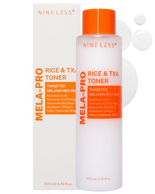 NINELESS Mela-Pro Rice &amp; TXA Toner - Niacinamide and Glutathione - Soothing &amp; Moisturizing - Korean Skincare, 6.76 fl.oz.